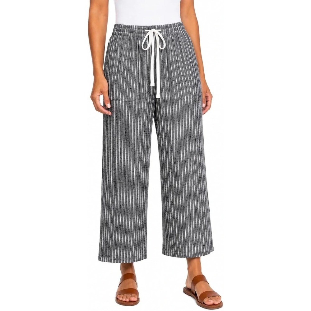 Roxy Women's Linen Blend Crop Pant, Black, Size Small, NWOT